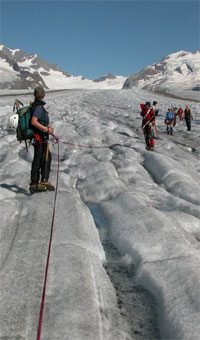 Gletschertocht over de Aletschgletscher